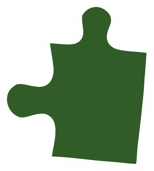 Puzzleteil Grün